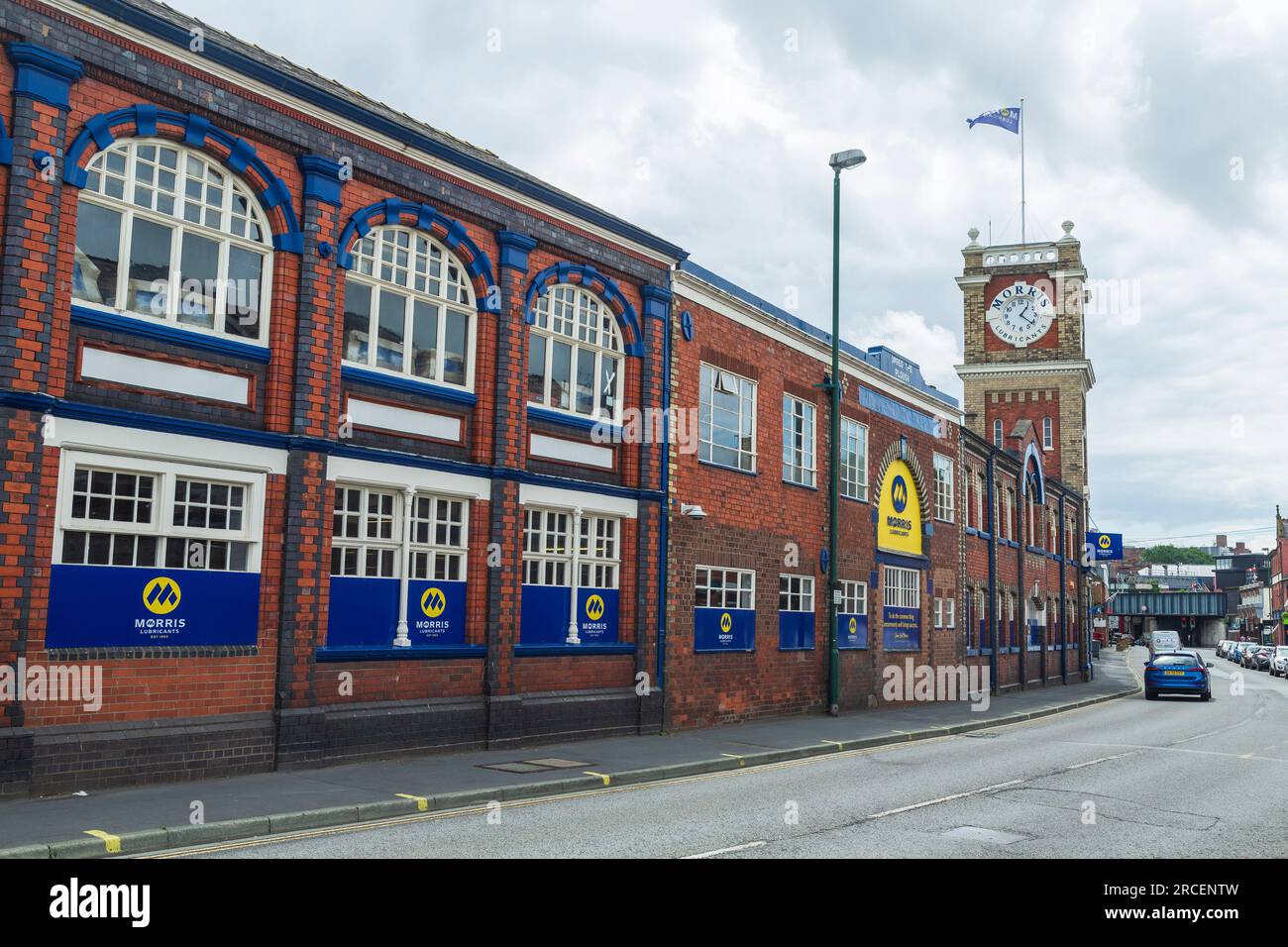 Morris Lubricants Factory, Shrewsbury, Shropshire, Großbritannien Stockfoto