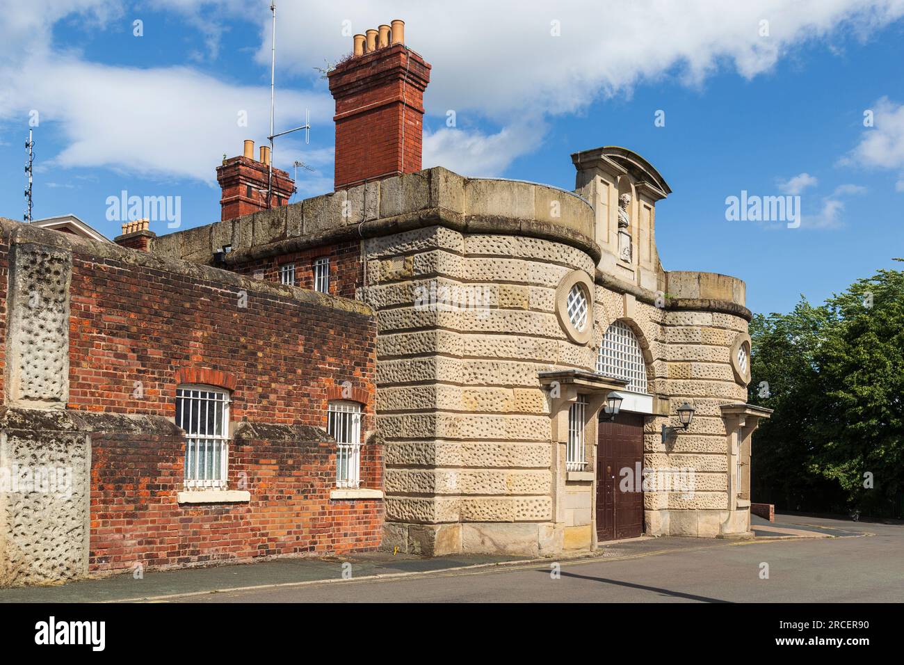 HM-Gefängnis Shrewsbury, 2013 stillgelegt und jetzt eine Touristenattraktion, Shrewsbury, Shropshire, Großbritannien Stockfoto