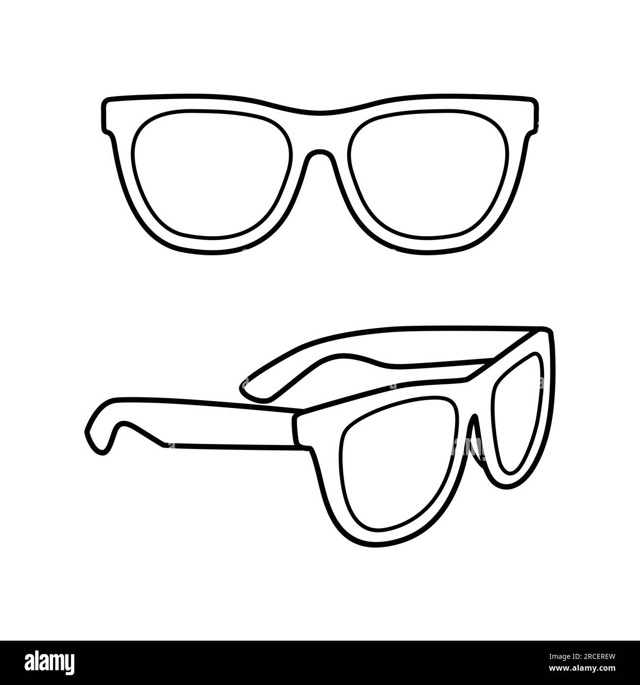 Vorlage Sonnenbrille umgibt flachen Designvektor Stock-Vektorgrafik - Alamy