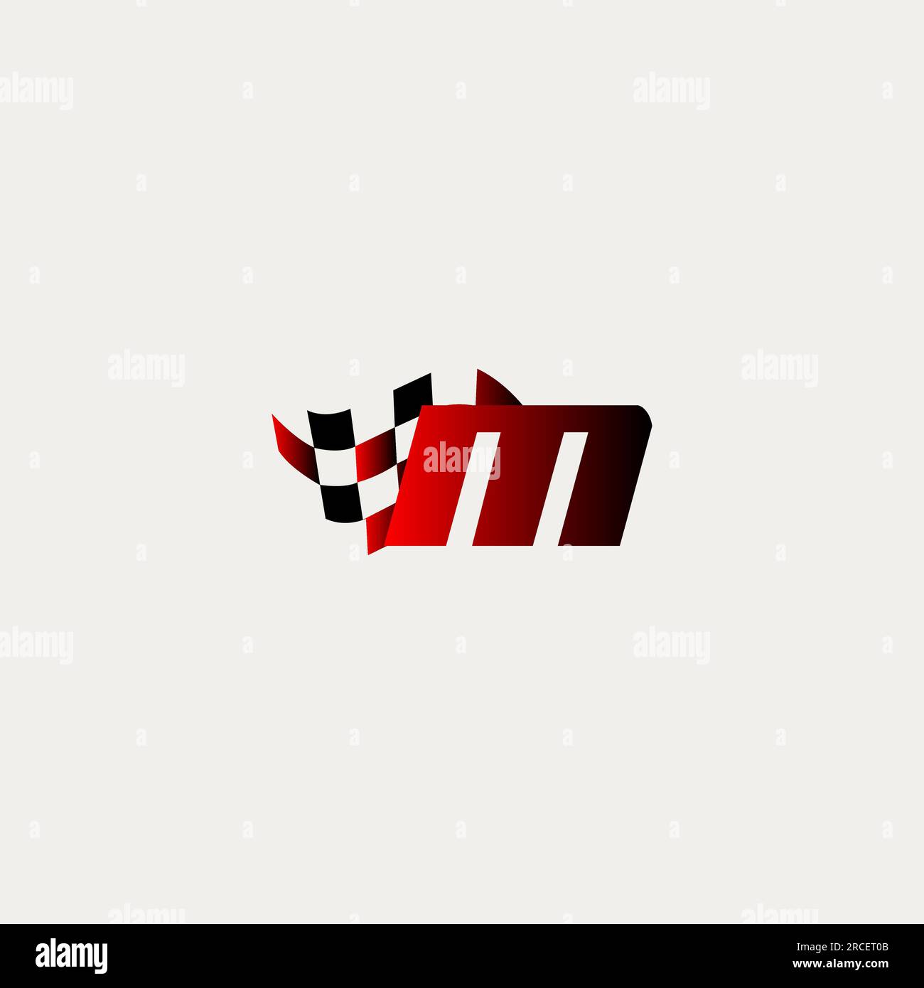 Motiv mit M-Flagge für Rennrennen Stock Vektor