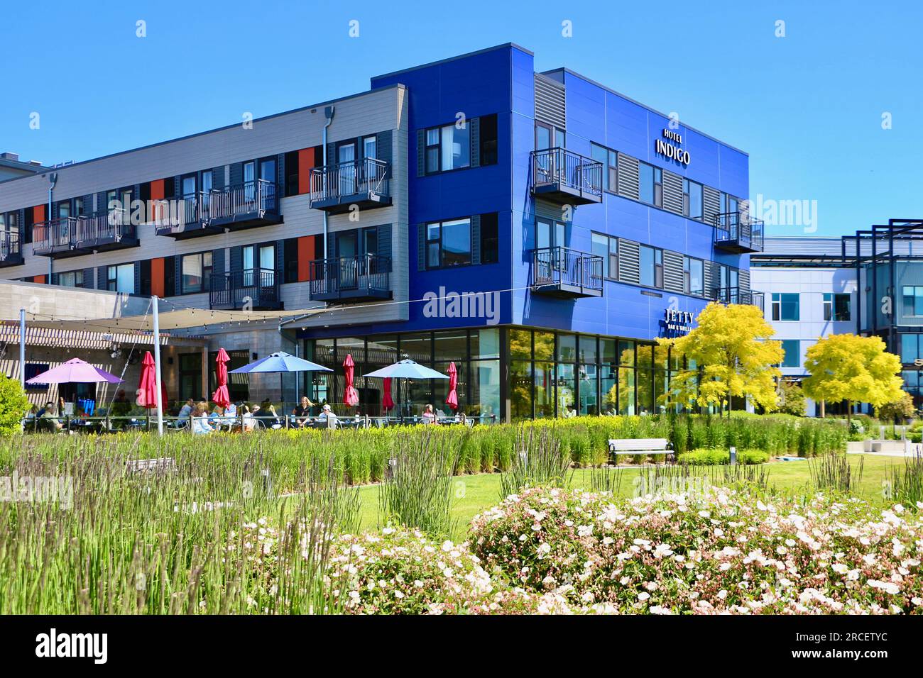 Hotel Indigo Seattle Everett Waterfront Place Port Gardner Bay Seattle Washington State USA Stockfoto