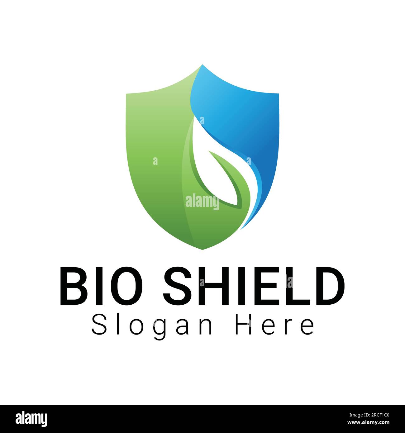 Bio Shield Logo Design Ecology Logo Stock Vektor