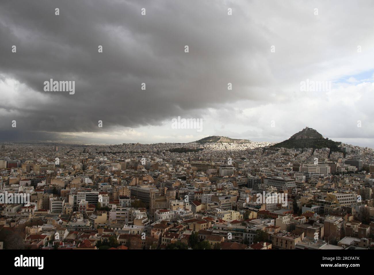 Blick von der Akropolis, Griechenland Stockfoto