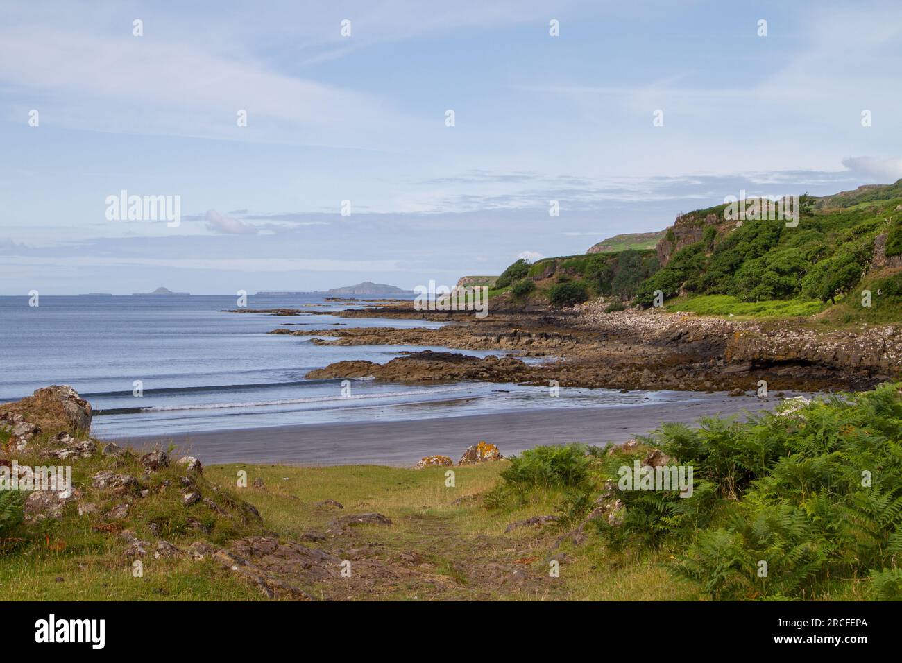 Black Beach, Traigh na Cille, Mull, Hebriden, Schottland Stockfoto