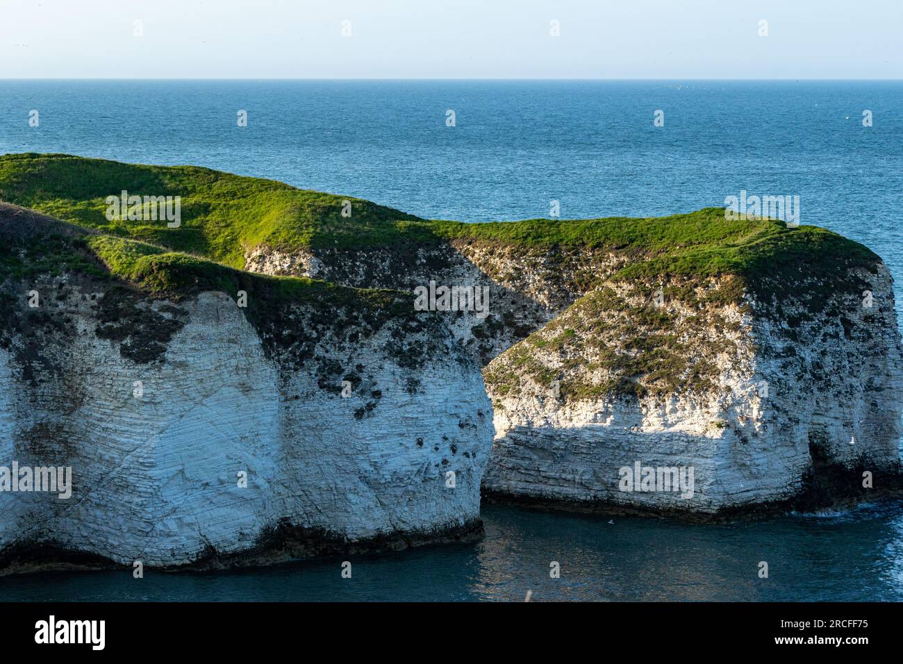 Wunderschöne Aufnahmen, die mit der Kamera in Flamborough aufgenommen wurden Stockfoto