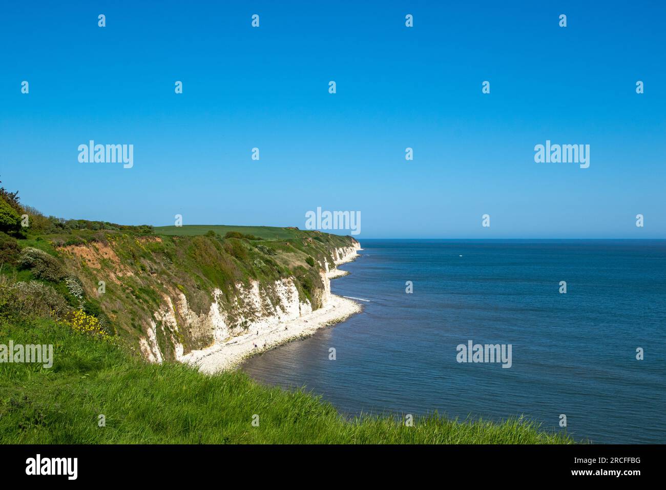 Wunderschöne Aufnahmen, die mit der Kamera in Flamborough aufgenommen wurden Stockfoto
