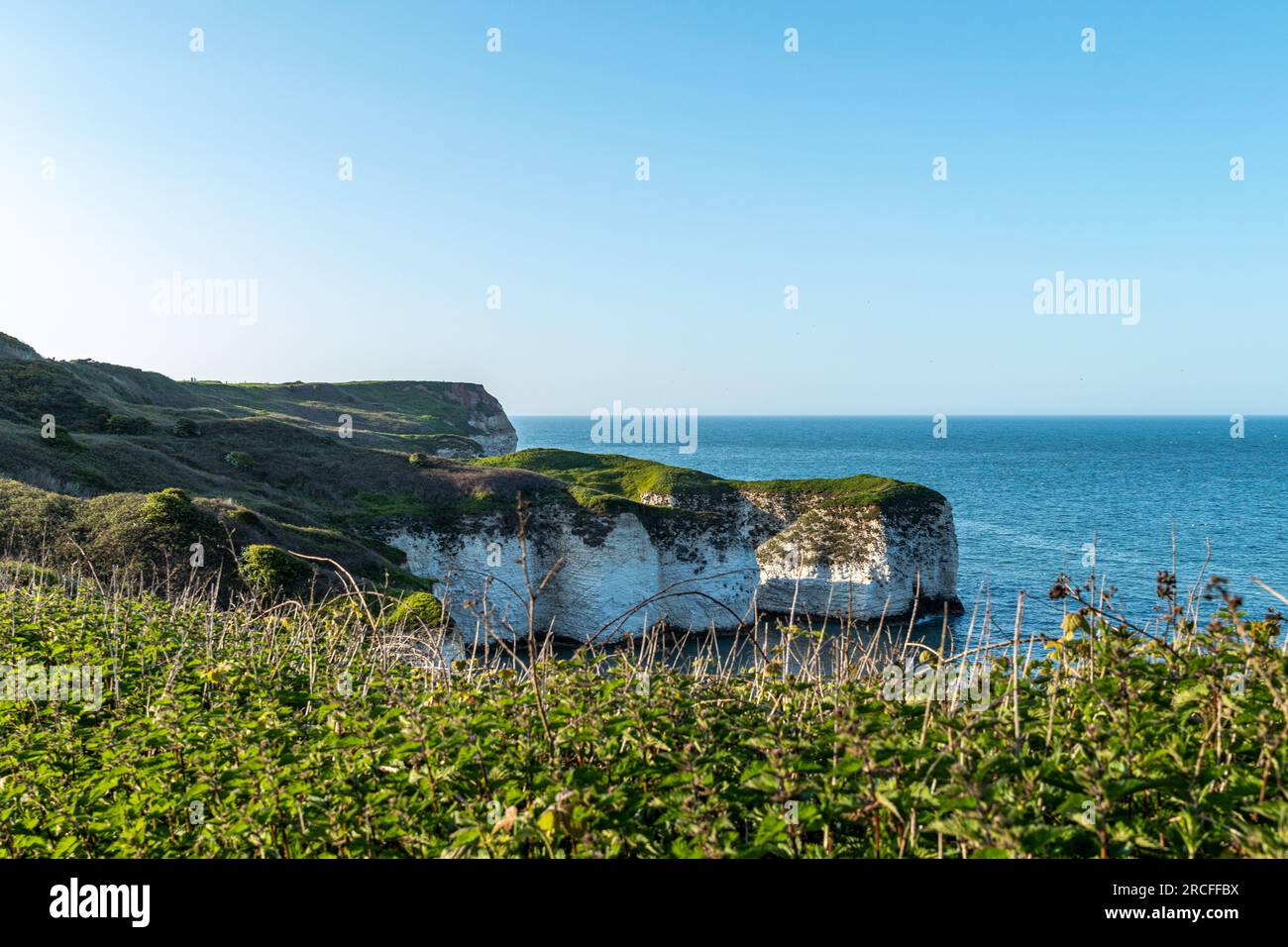 Wunderschöne Aufnahmen, die mit der Kamera in Flamborough aufgenommen wurden Stockfoto