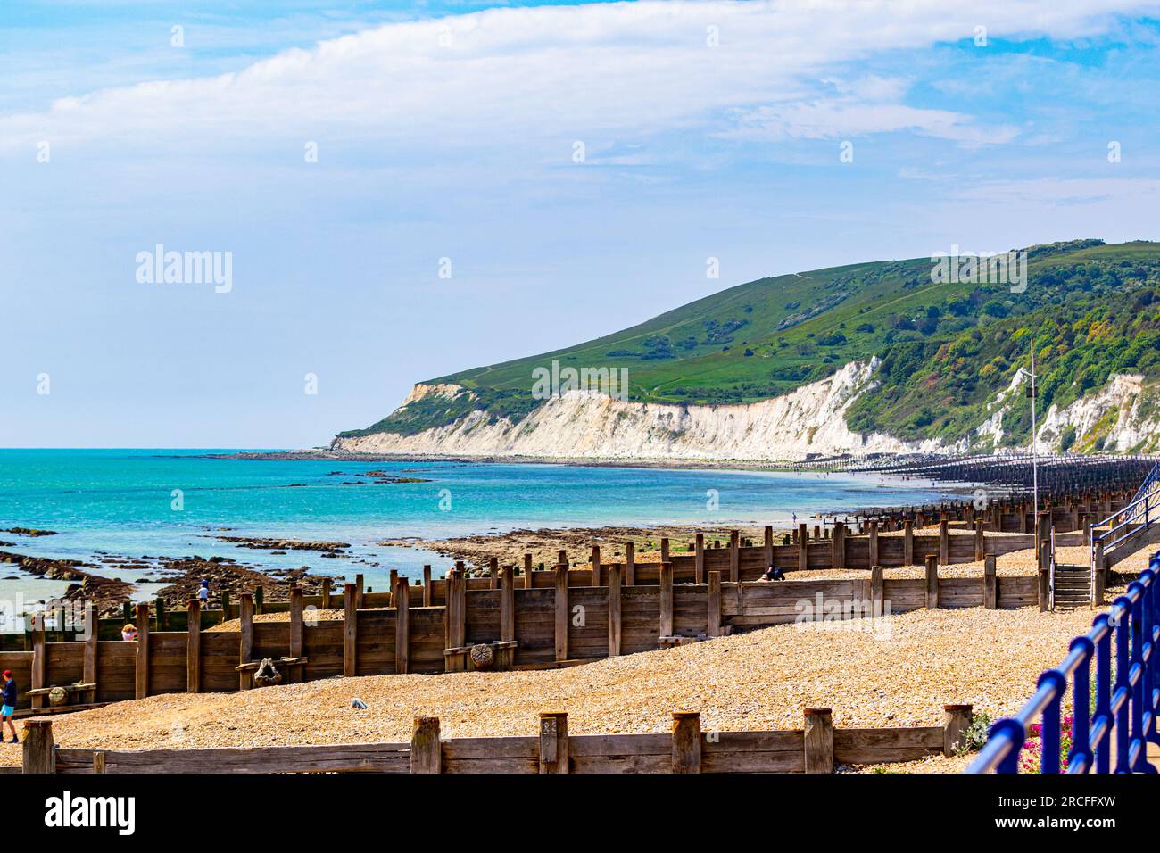 Ein Foto von der Aussicht auf das Meer Stockfoto