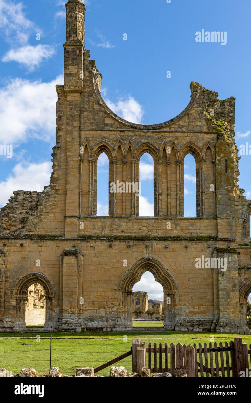 Wunderschönes Foto von Ruinen einer Abtei in Yorkshire Stockfoto
