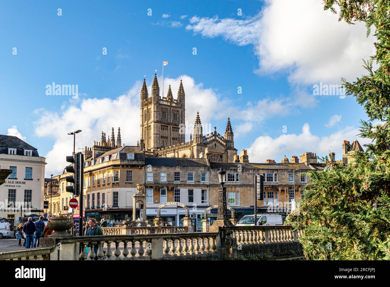 Ein Foto der einzigartigen Architektur in Bath Stockfoto