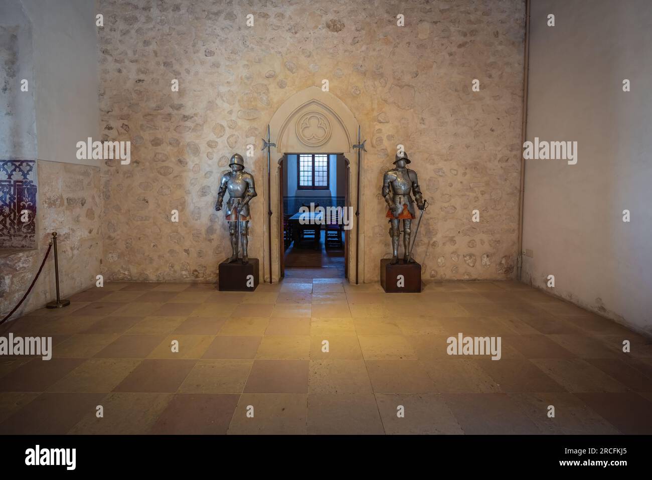 Halle des Alten Palastes im Innern von Alcazar von Segovia - Segovia, Spanien Stockfoto