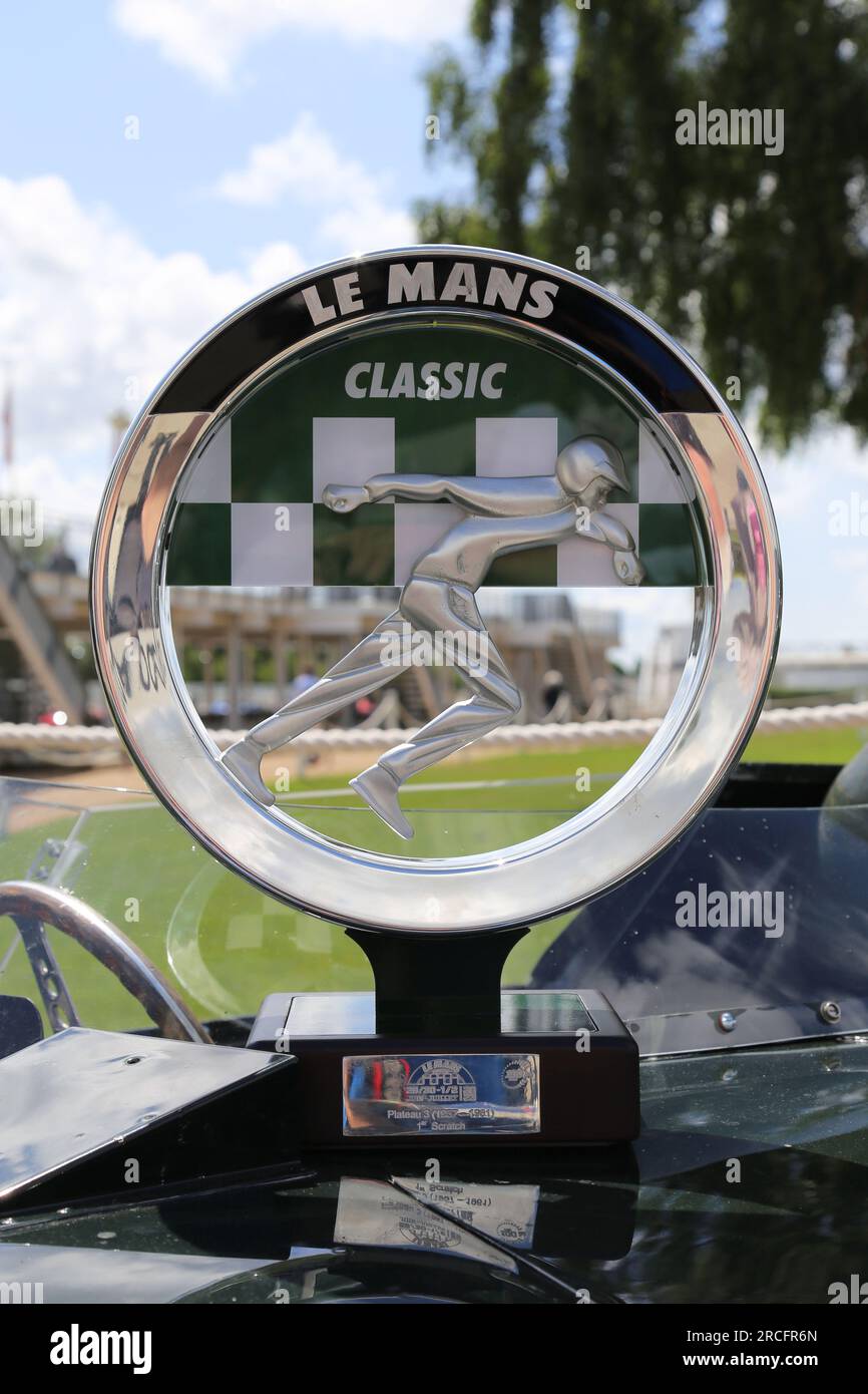 Le Mans Classic Trophy 2023, gewonnen von Jaguar D-Type XKD 505, Mike Hawthorn Memorial Track Day, Goodwood, Sussex, England, Großbritannien, Großbritannien, Europa Stockfoto