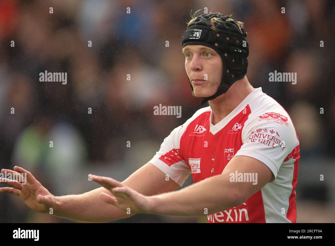 Leeds, Großbritannien. 14. Juli 2023. Headingley Stadium, Leeds, West Yorkshire, 14. Juli 2023 Betfred Super League Leeds Rhinos gegen Hull KR Credit: Touchlinepics/Alamy Live News Stockfoto