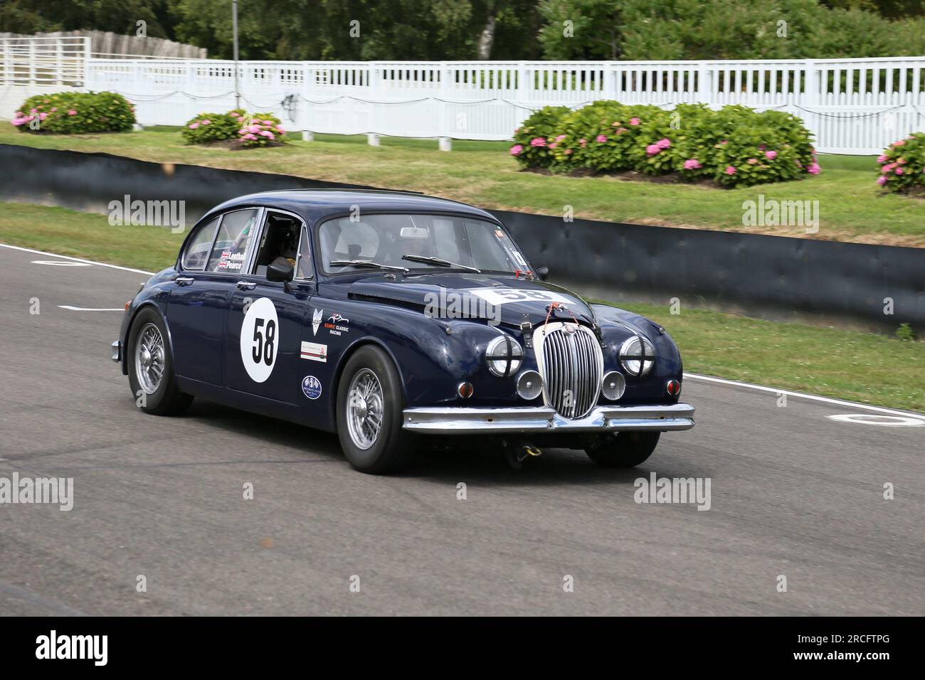 Jaguar Mk2 3,8 (1961), Mike Hawthorn Memorial Track Day, Goodwood, Sussex, England, Großbritannien, Großbritannien, Europa Stockfoto