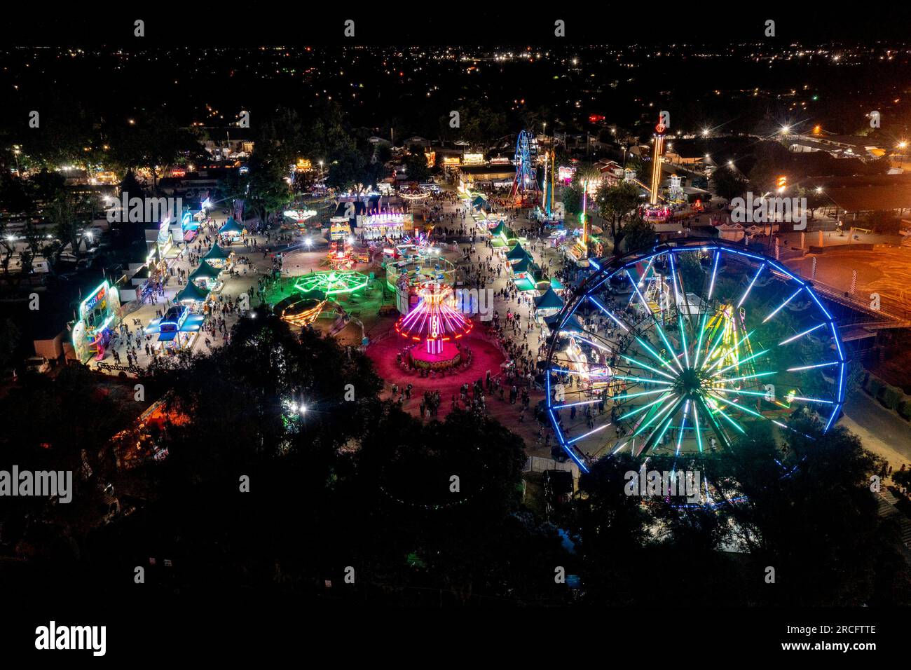 Turlock, Kalifornien, USA. 14. Juli 2023. Auf halbem Weg zur Stanislaus County Fair am 13. Juli 2023. (Kreditbild: © Marty Bicek/ZUMA Press Wire) NUR REDAKTIONELLE VERWENDUNG! Nicht für den kommerziellen GEBRAUCH! Stockfoto