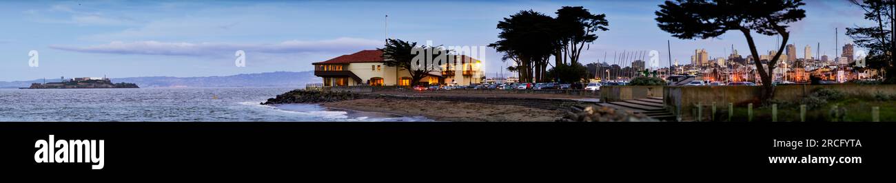 Gebäude auf dem Seeweg, San Francisco, Kalifornien, USA Stockfoto