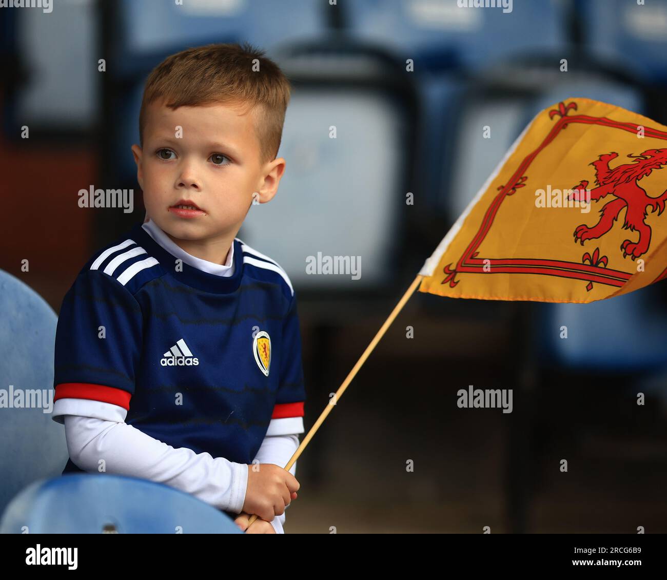 14. Juli 2023; Dens Park, Dundee, Schottland: International Football Womens Friendly, Scotland versus Northern Ireland; Schottland Fans Stockfoto