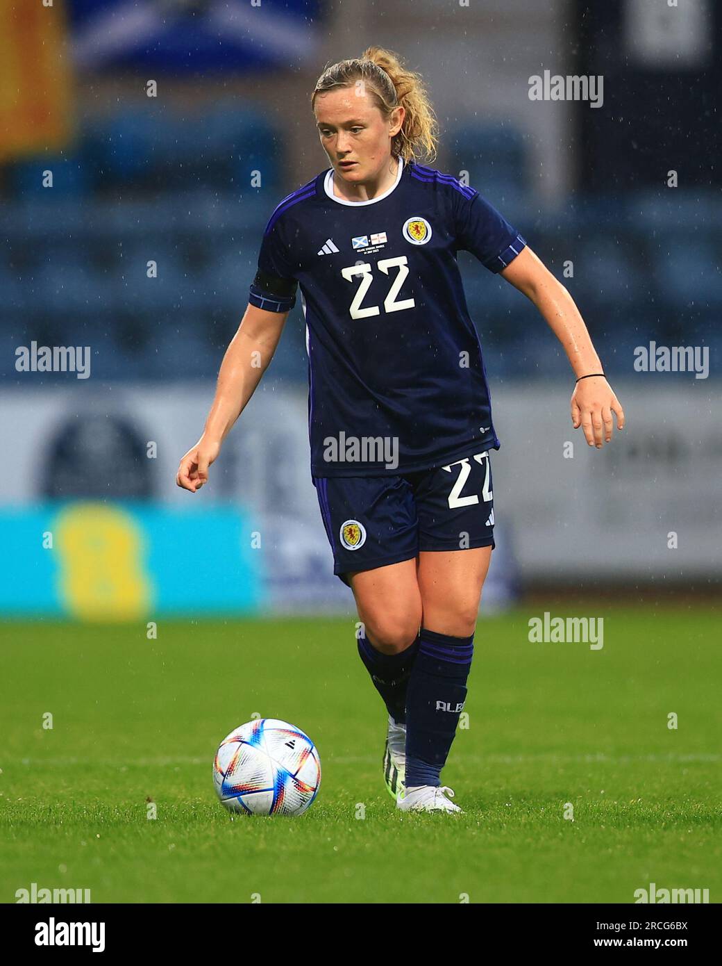 14. Juli 2023; Dens Park, Dundee, Schottland: International Football Womens Friendly, Scotland versus Northern Ireland; Erin Cuthbert aus Schottland Stockfoto