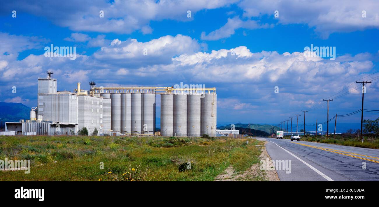 Mehlmühle an der Route 66, San Bernardino, Kalifornien, USA Stockfoto
