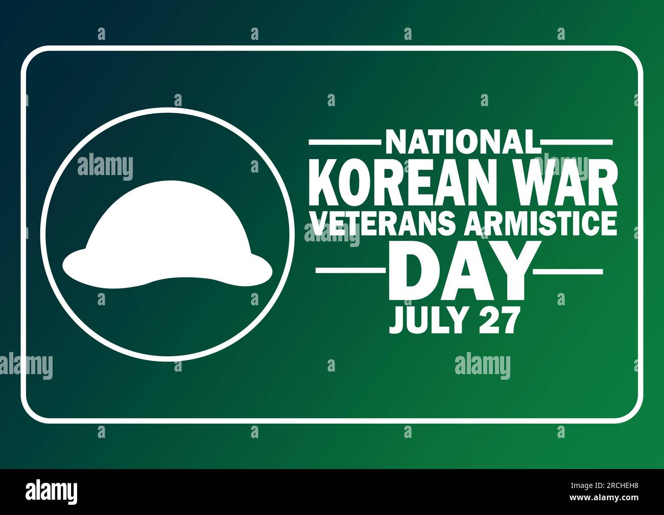 National Korean war Veterans Armistice Day Vector Illustration. Juli 27. Urlaubskonzept. Vorlage für Hintergrund, Banner, Karte, Poster Stock Vektor