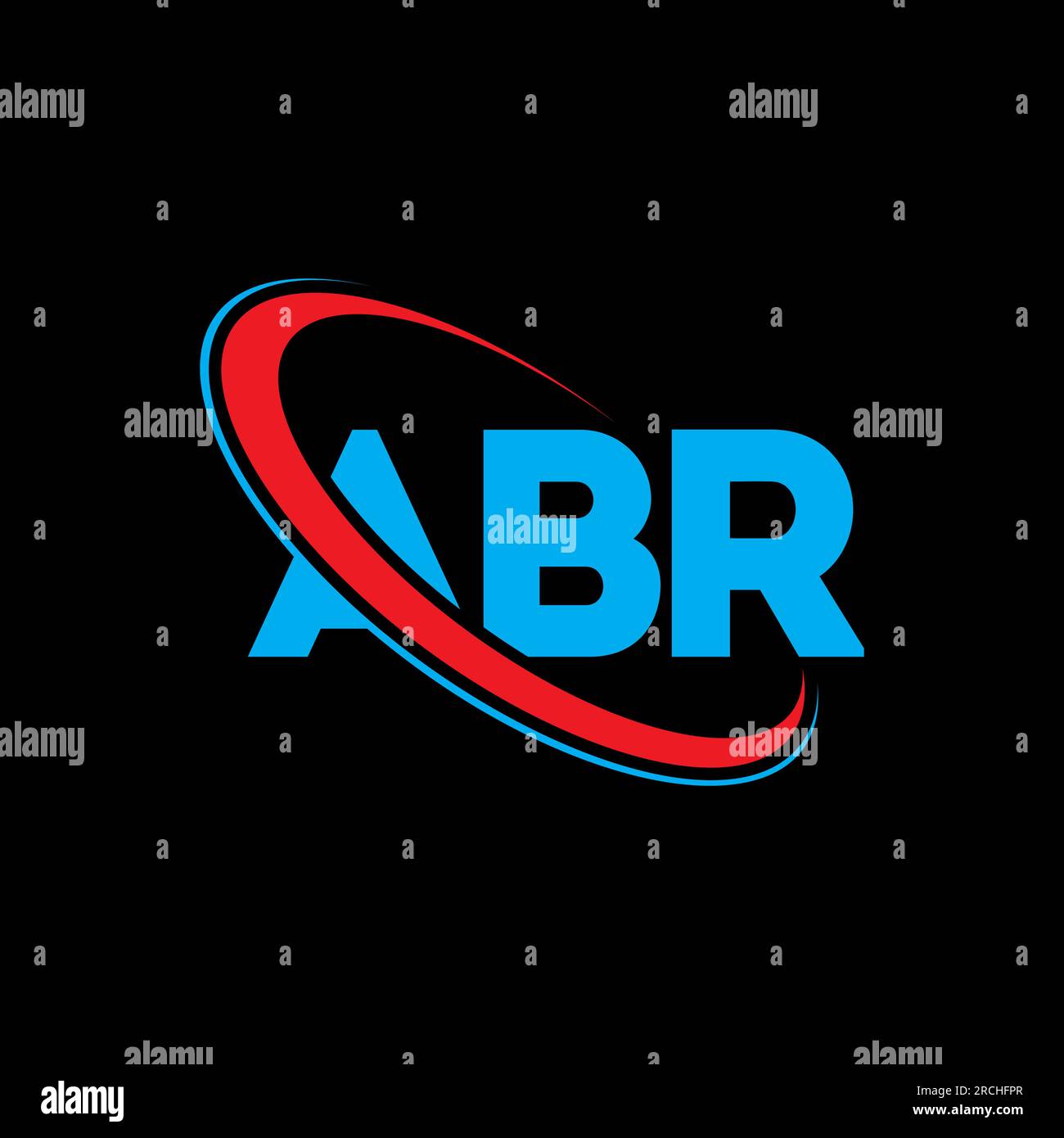 ABR-Logo. ABR-Buchstabe. Logo mit ABR-Buchstaben. Initialen ABR-Logo, verbunden mit einem Kreis und einem Monogramm-Logo in Großbuchstaben. ABR-Typographie für die Technologie. Stock Vektor