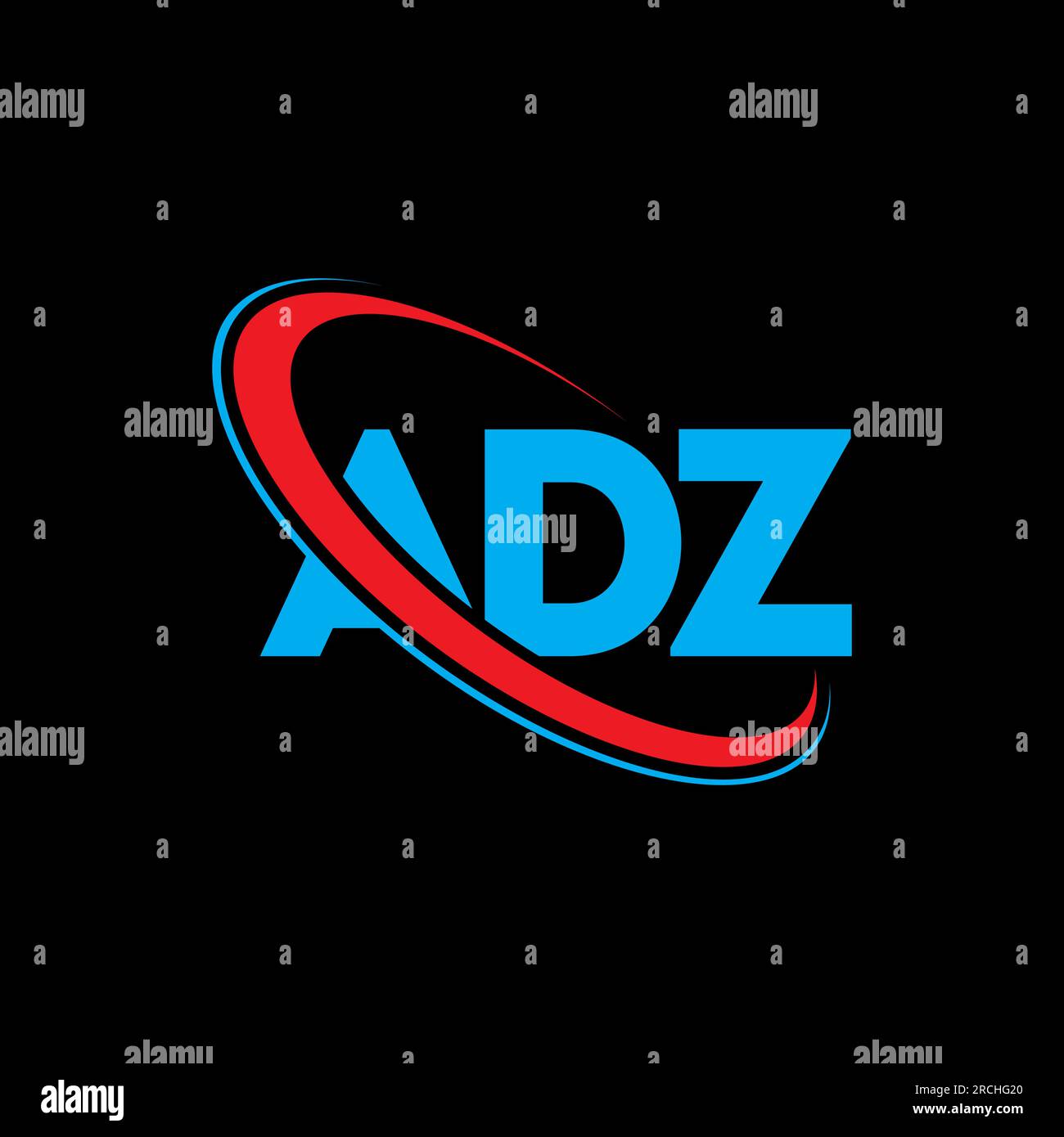 ADZ-Logo. ADZ-Buchstabe. Logo mit ADZ-Buchstaben. Initialen ADZ-Logo, verbunden mit Kreis und Monogramm-Logo in Großbuchstaben. ADZ-Typografie für Technologie, Geschäfte Stock Vektor