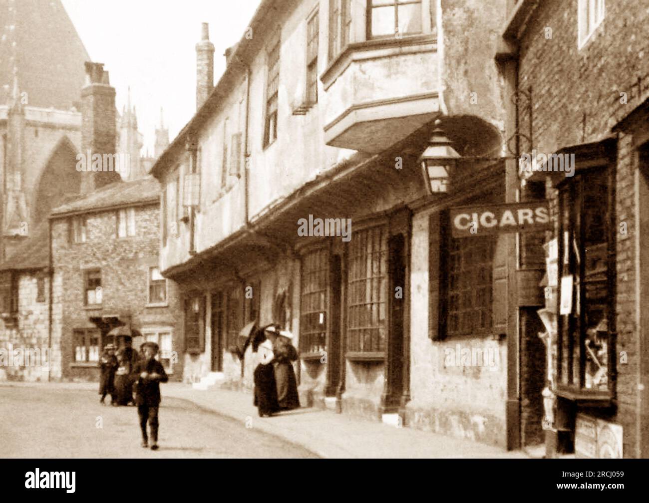 College Street, York, viktorianische Zeit Stockfoto