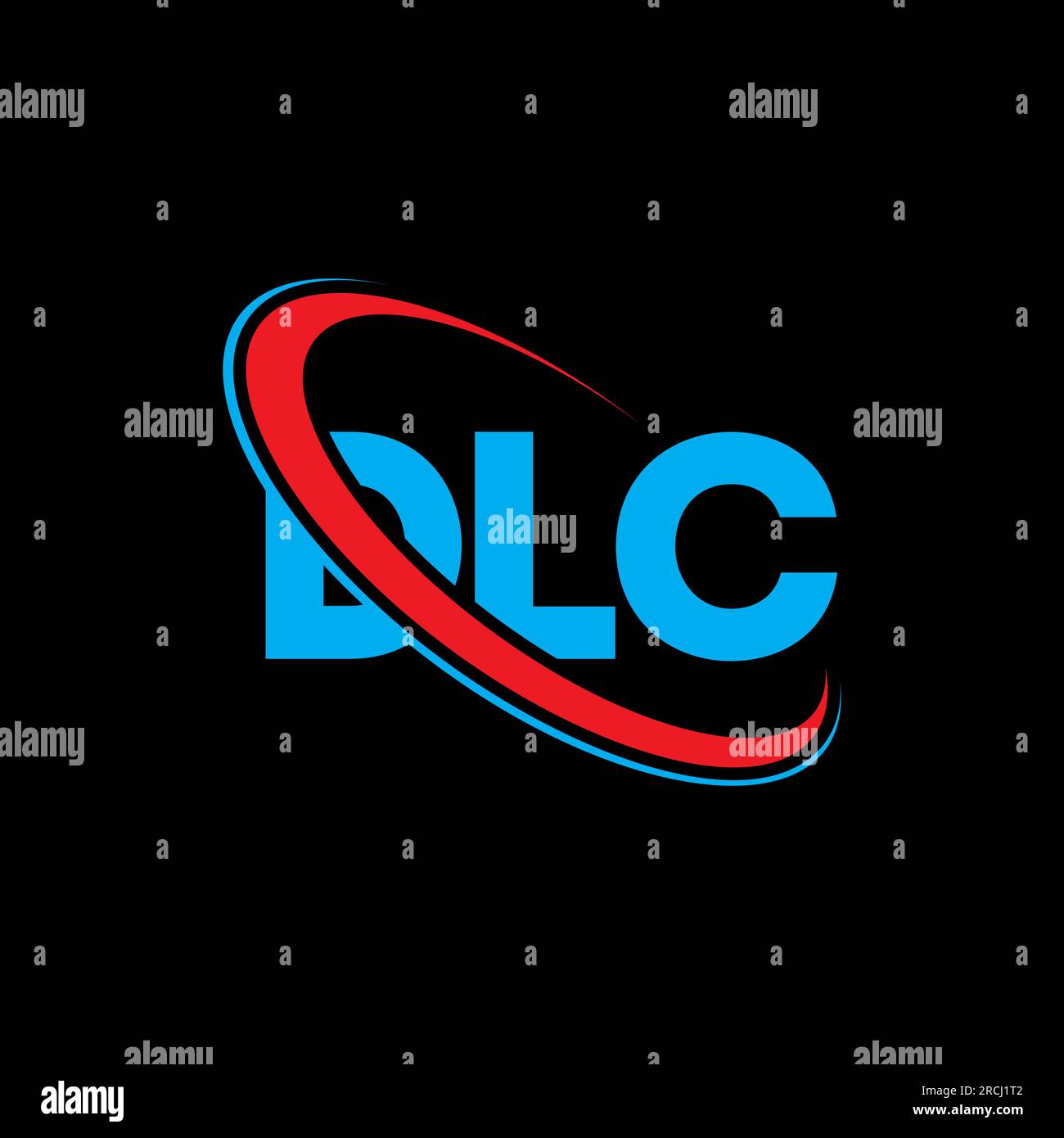 DLC-Logo. DLC-Brief. Logo mit DLC-Buchstaben. Initialen DLC-Logo mit Kreis und Monogramm-Logo in Großbuchstaben. DLC-Typografie für Technologie, Unternehmen Stock Vektor
