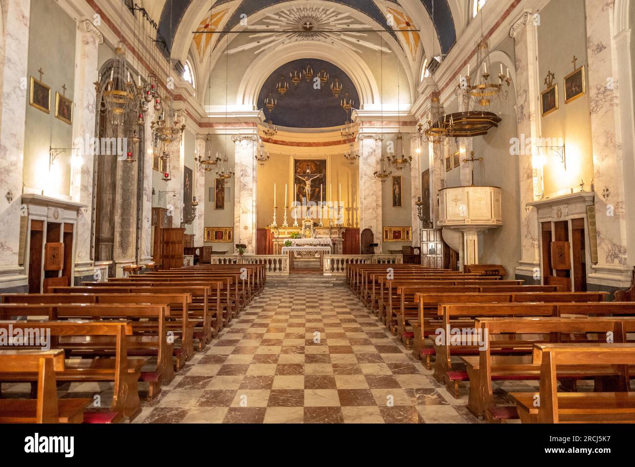 Lucca, Juli 13. 2023: Kirche San Leonardo Stockfoto