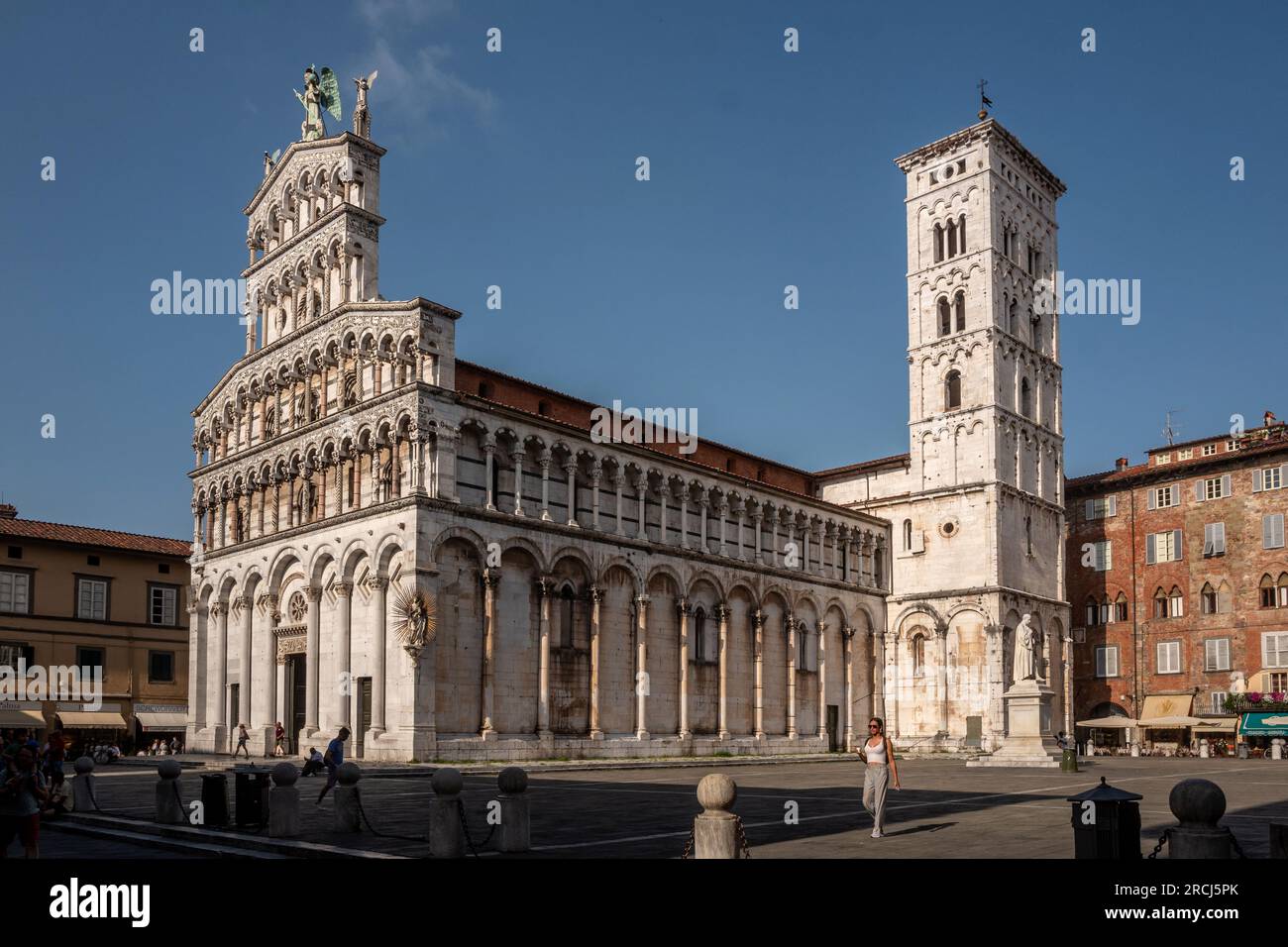 Lucca, Juli 13. 2023: Basilika San Michele Stockfoto