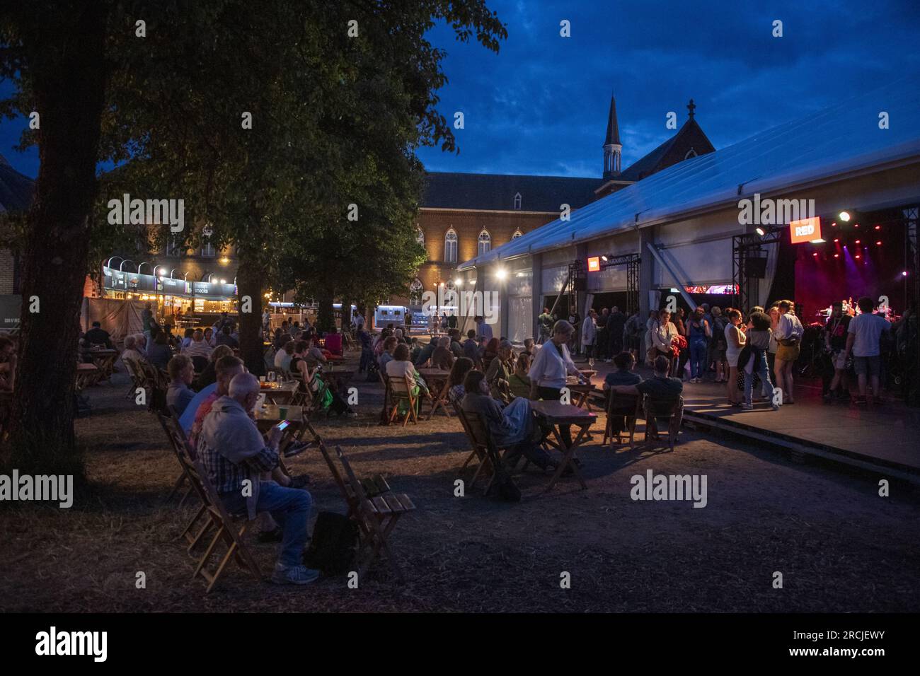 Gent, Belgien. 14. Juli 2023. Abbildung zeigt das Gent Jazz Festival in Gent, Freitag, den 14. Juli 2023. Die diesjährige Ausgabe findet vom 5. Bis 15. Juli statt. BELGA FOTO NICOLAS MAETERLINCK Kredit: Belga News Agency/Alamy Live News Stockfoto