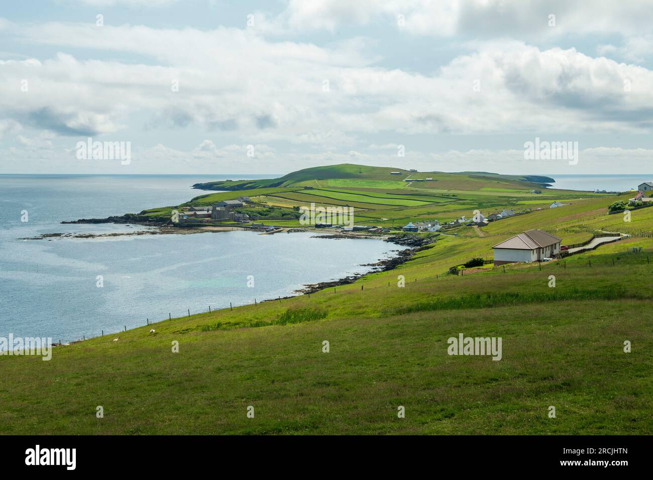 Sandwick, Sandsyre und Mousa Dörfer und Inseln auf den Shetland Isles, Schottland. Stockfoto