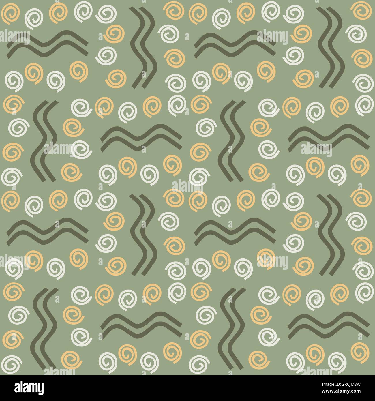 Scribble Abstract nahtloses Muster Groovy Hintergrund Doodles isolierte Vektordarstellung Stock Vektor