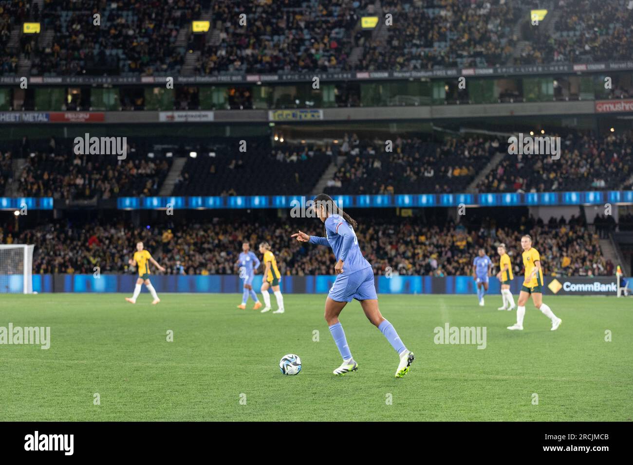 Melbourne, Australien. 14. Juli 2023. Melbourne, Australien, 14. 2023. Juli Wendie Renard während eines internationalen Frauenspiels zwischen Australien und Frankreich im Marvel Stadium in Melbourne, Australien 2023 (Liam Ayres/SPP) Guthaben: SPP Sport Press Photo. Alamy Live News Stockfoto