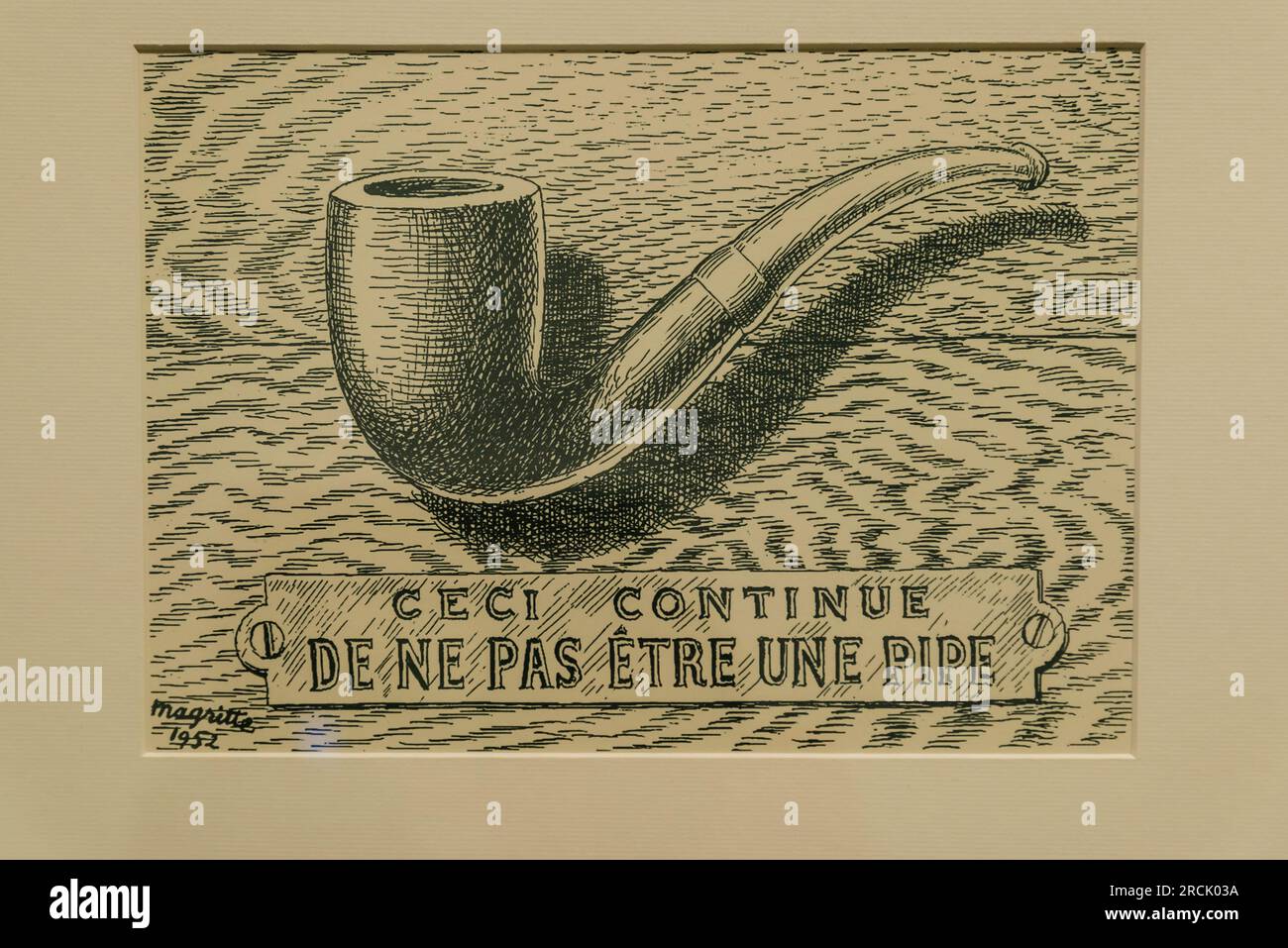 Der Verrat der Bilder von René Magritte, Magritte-Museum, Brüssel, Belgien Stockfoto