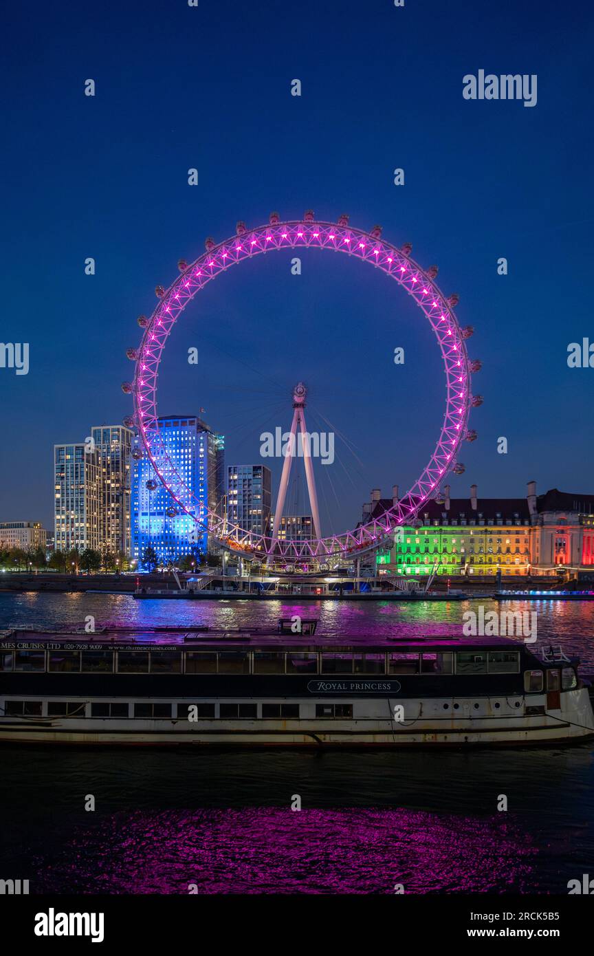 London Eye (Millennium Wheel), London, Großbritannien Stockfoto