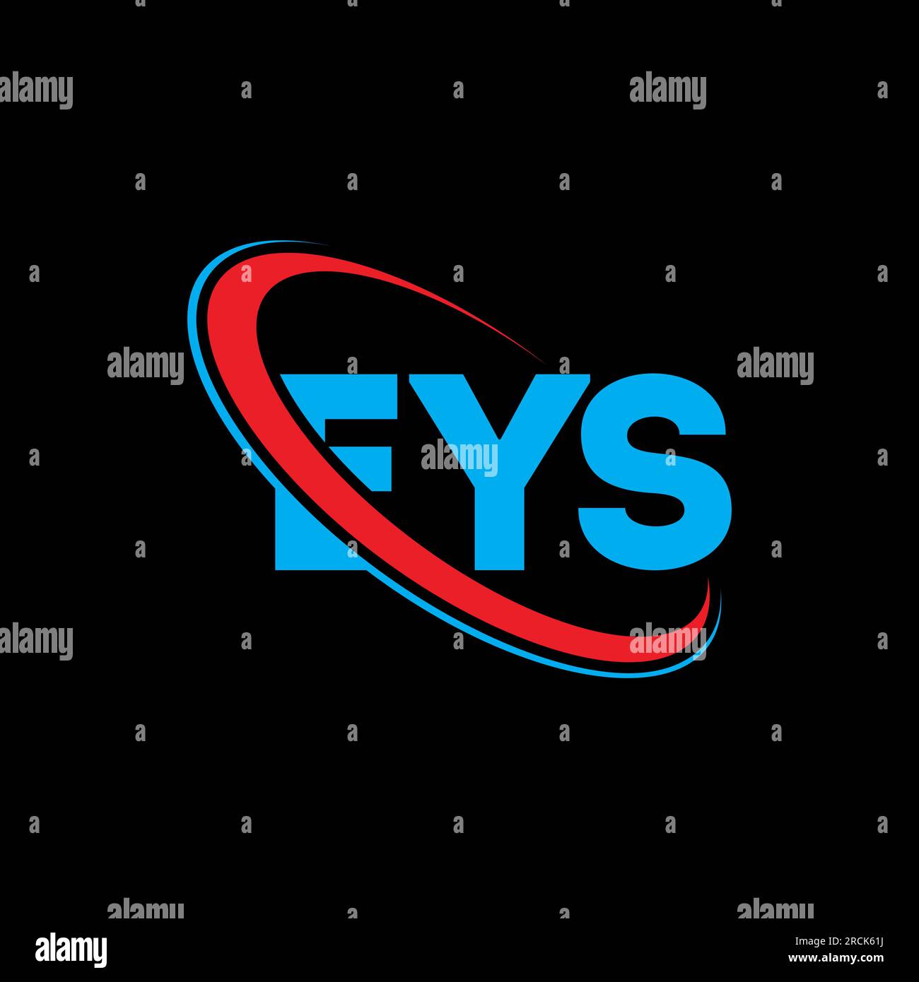 EYS-Logo. EIN BRIEF. EYS-Logo. Initialen EYS-Logo, verbunden mit einem Kreis und einem Monogramm-Logo in Großbuchstaben. ER IST DIE Typografie für Technologie, Geschäftsleute Stock Vektor