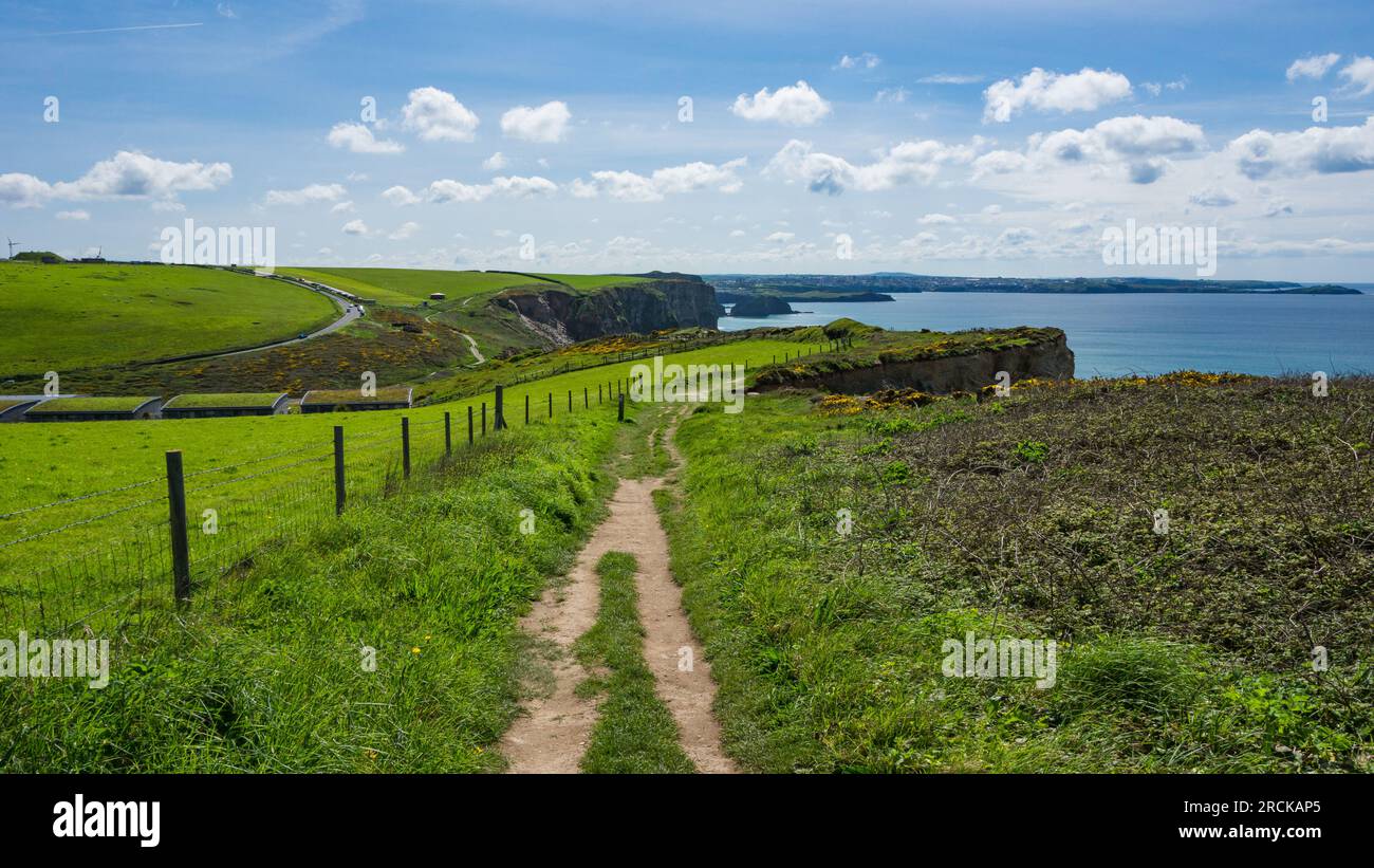 Pfad entlang der Klippe Stockfoto