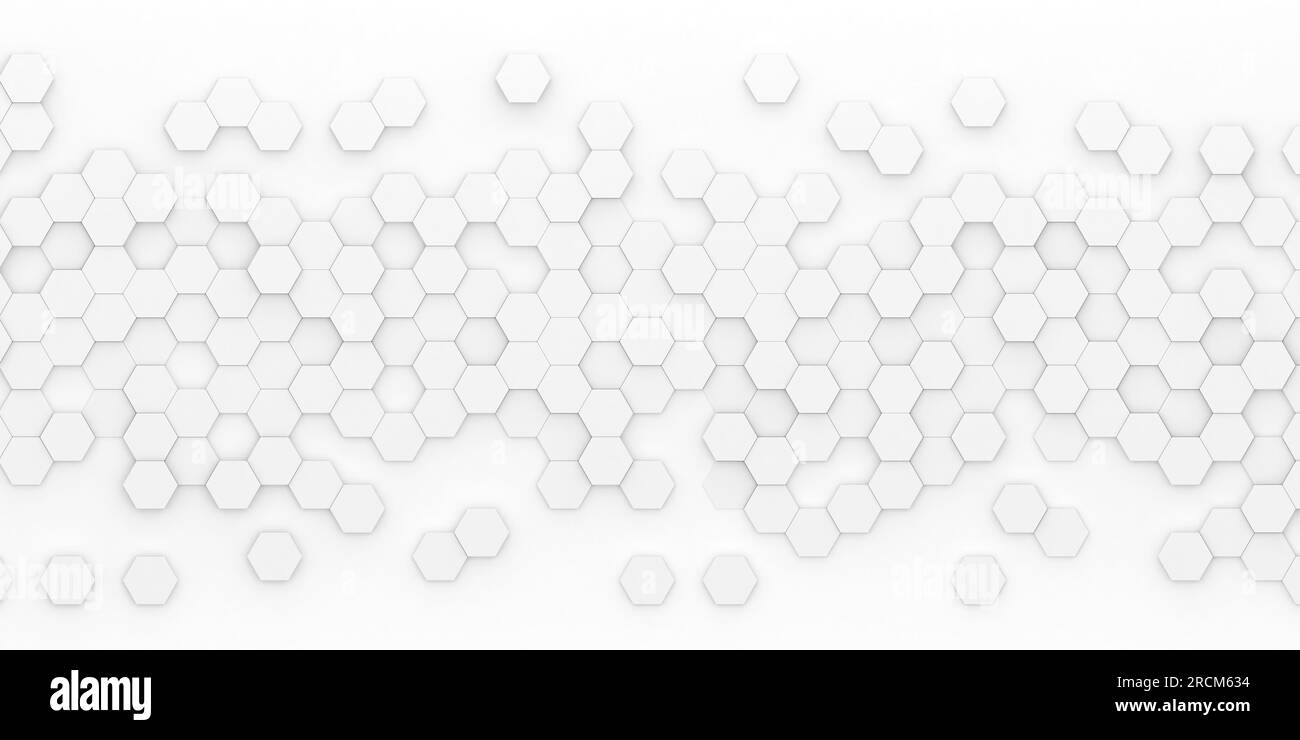 Helle hexagon Tapeten oder Hintergrund - 3D-Rendering Stockfoto