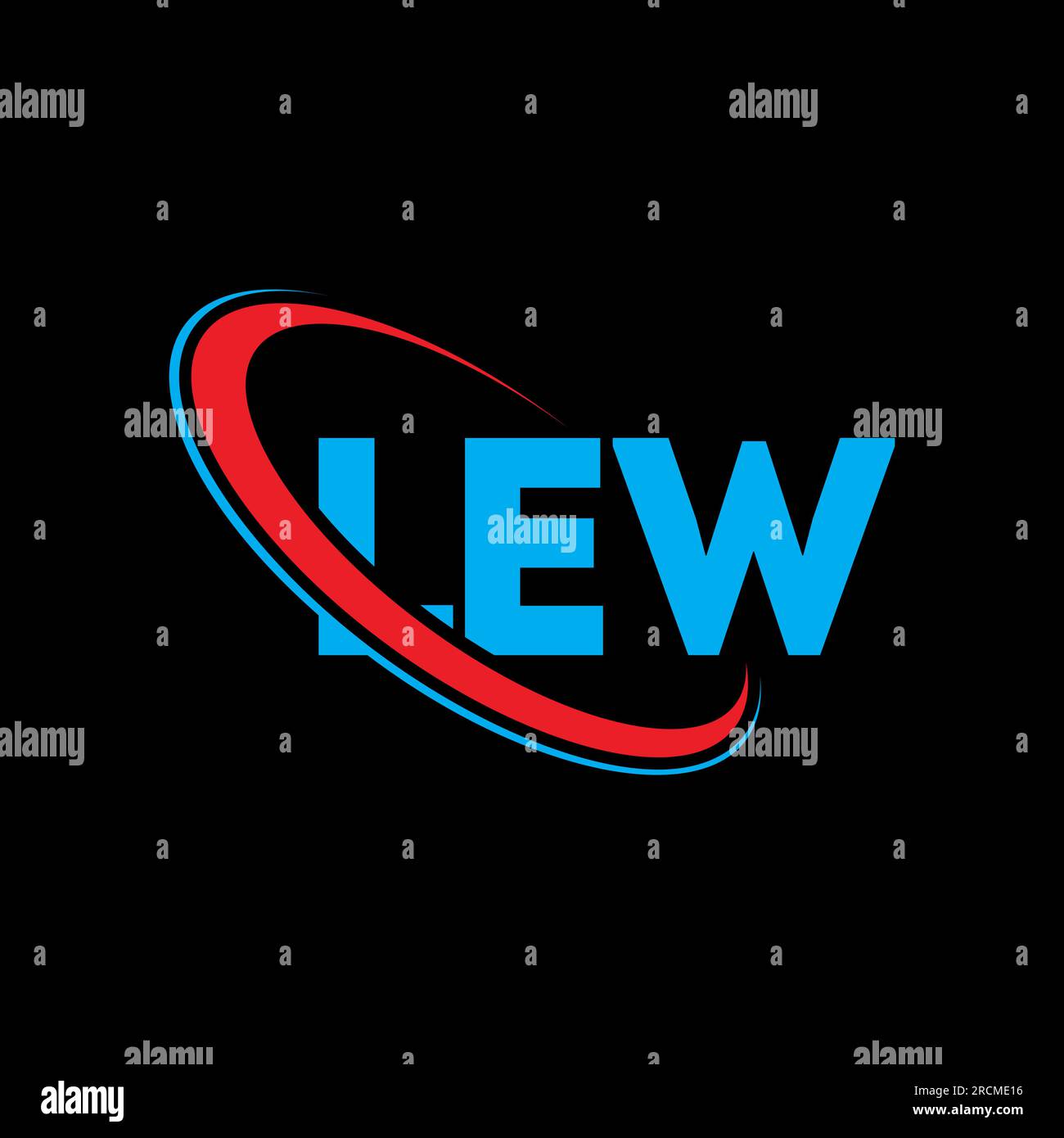 LEW-Logo. LEW-Brief. LOGO mit LEW-Buchstaben. Initialen LEW Logo verbunden mit Kreis und Monogramm-Logo in Großbuchstaben. LEW-Typografie für Technologie, Geschäfte Stock Vektor