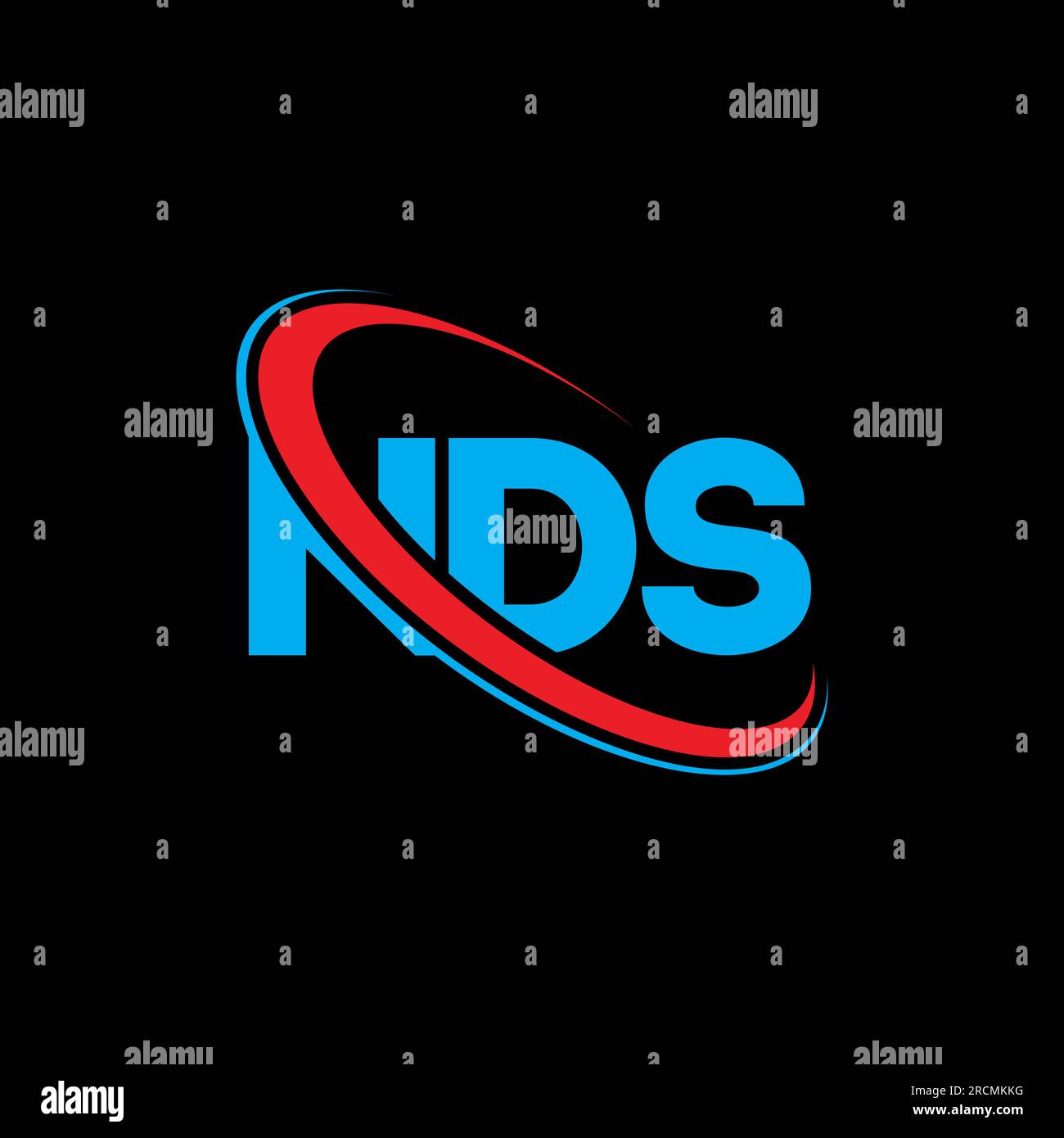 NDS-Logo. NDS-Brief. Logo mit NDS-Buchstaben. Initialen NDS-Logo, verbunden mit einem Kreis und einem Monogramm-Logo in Großbuchstaben. NDS-Typografie für Technologie, Unternehmen Stock Vektor