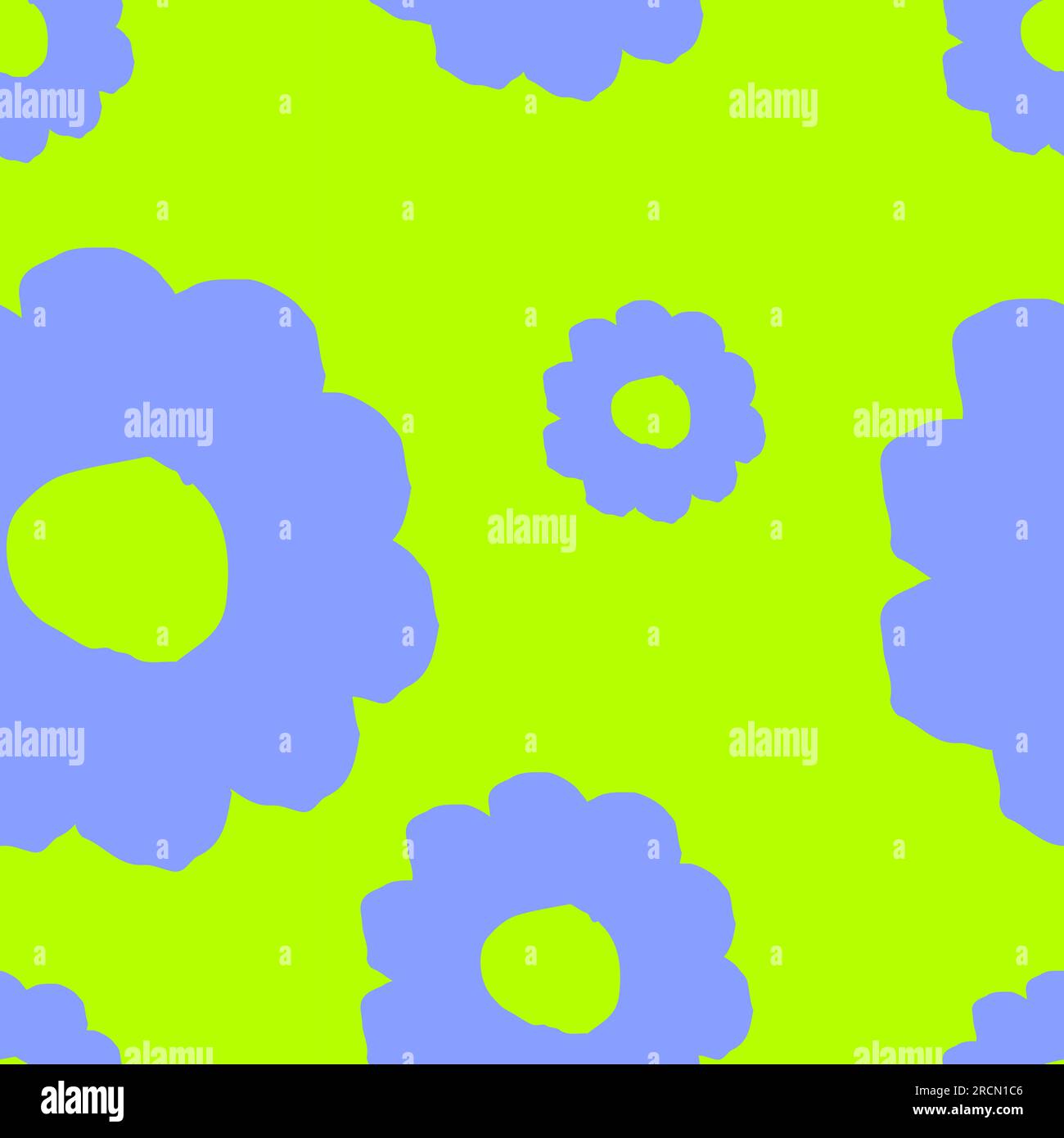 Y2K Blüten mit Gänseblümchenmuster und flippigem Stil. Ästhetischer Blumenhintergrund in lebhaften sauren, trendigen Farben. Psychedelische quadratische Bannervorlage für Stock Vektor