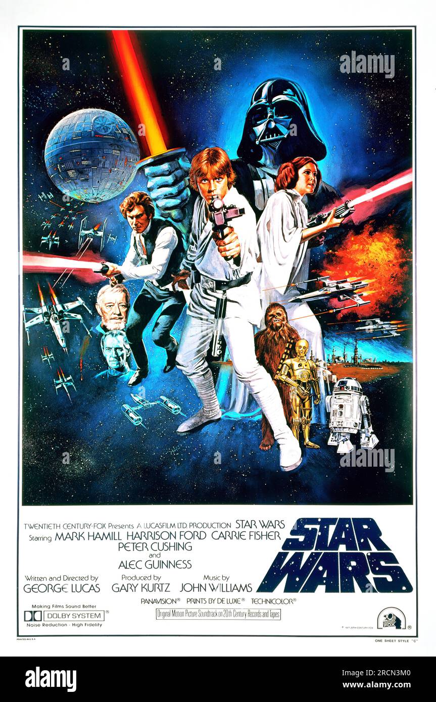 Star Wars – Ein neues Hope One-Blatt Stockfoto
