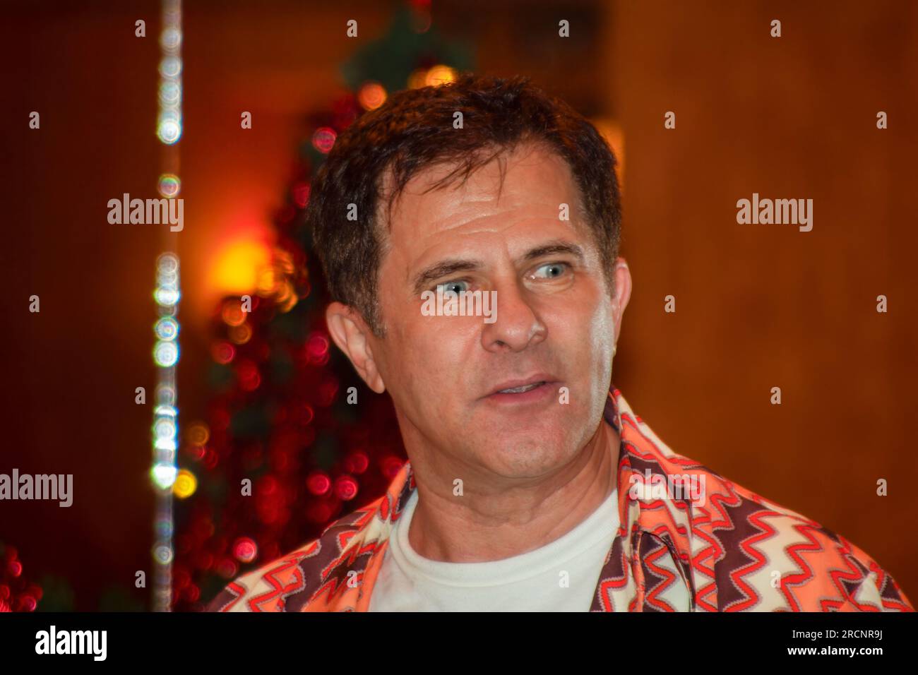 Rumänien, Galati, 12. November 2011, der berühmte rumänische Komiker Doru Octavian Dumitru, auf der Bühne bei einer Show Stockfoto