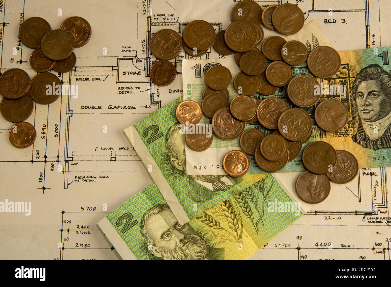 Die Pläne Des Alten Money House Stockfoto