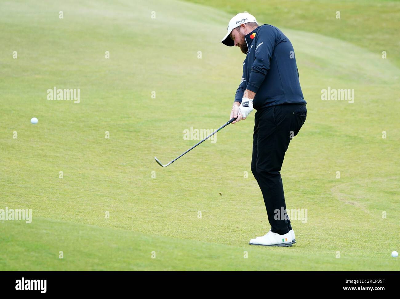 Shane Lowry am 4. Tag der Genesis Scottish Open 2023 im Renaissance Club, North Berwick. Foto: Sonntag, 16. Juli 2023. Stockfoto