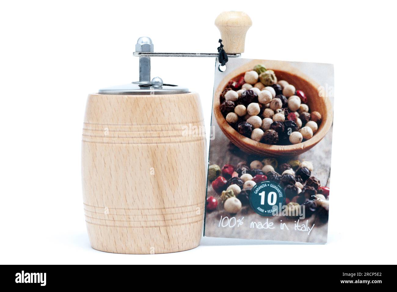 Buche Pfeffermühle von Sous Chef mit Label Stockfoto