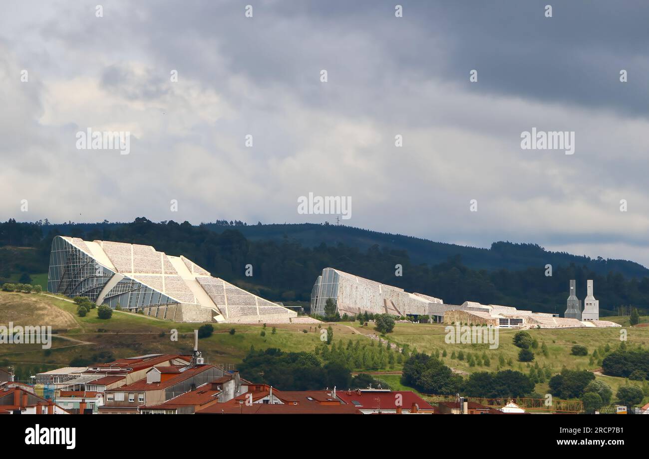 Moderne Architektur Cidade da Cultura ein teures, unvollendetes Projekt Monte Gaiás Santiago de Compostela Galicia Spanien Stockfoto