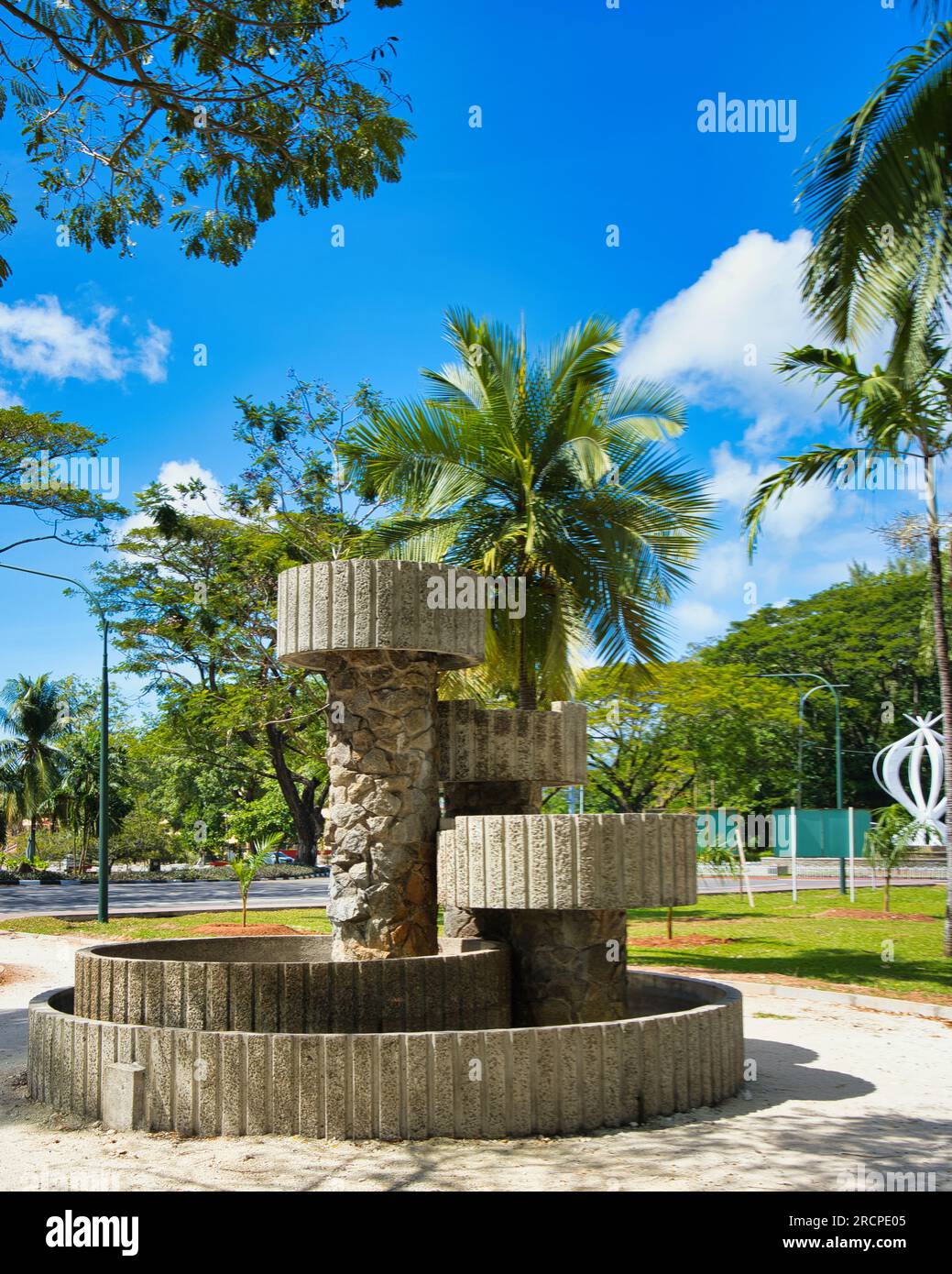 Mahe Seychelles 16.07.2023 Old Water Fountain in der Stadt Victoria, Mahe Seychelles Stockfoto