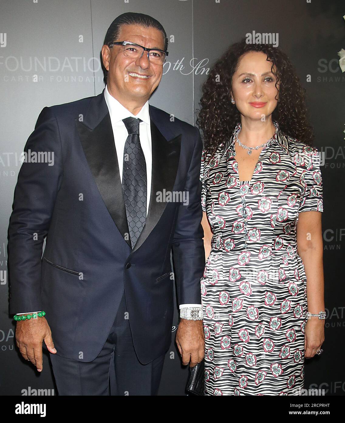 New York, New York, USA. 14. Juli 2023. Jacob Arabo und Angela Arabo auf der Shawn Carter Foundation Gala zum 20. Jubiläum am Pier Sixty in New York City am 14. Juli 2023. Kredit: Rw/Media Punch/Alamy Live News Stockfoto